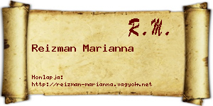 Reizman Marianna névjegykártya